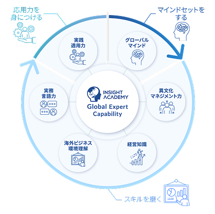 INSIGHT ACADEMY育成メソッドのイメージ図